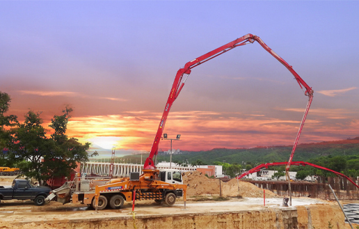 Concrete pump truck in Venezuela