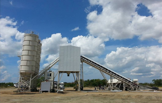 Concrete mixing station in Senegal